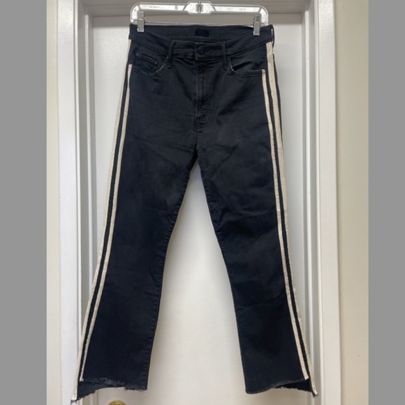 MOTHER Insider Crop Step Fray Guilty Racer Jeans - Picture 2 of 14